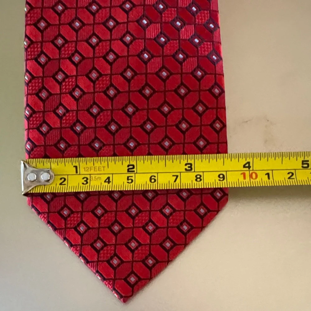 Jos. A. Bank Red Geometric Men's Tie